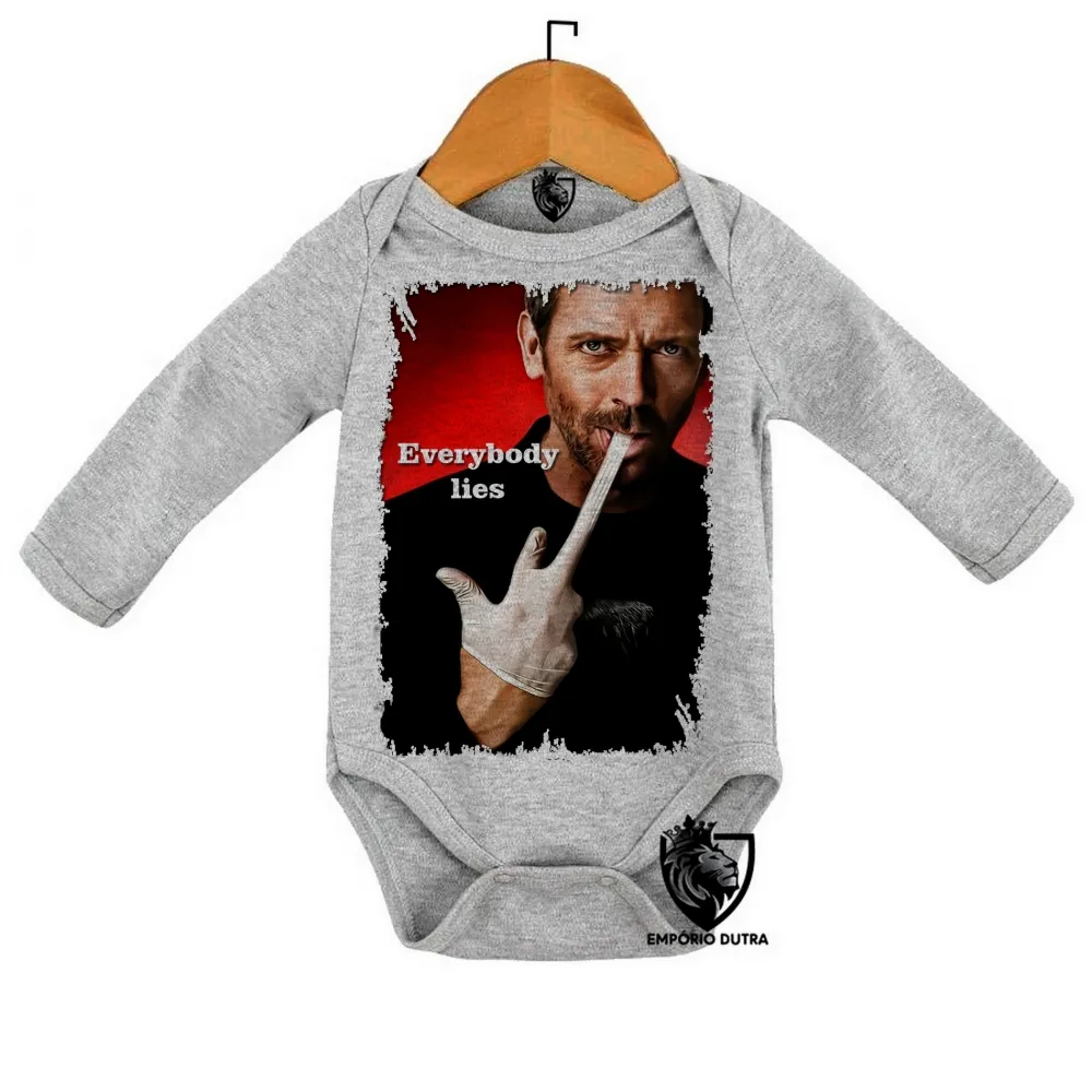 Body Bebê Infantil Dr House medico seriado