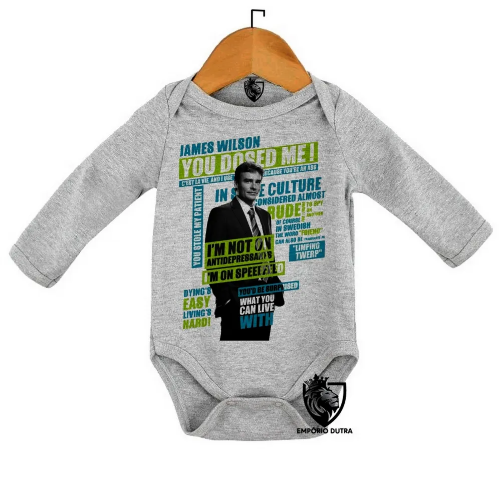Body Bebê Infantil Dr. House James Wilson