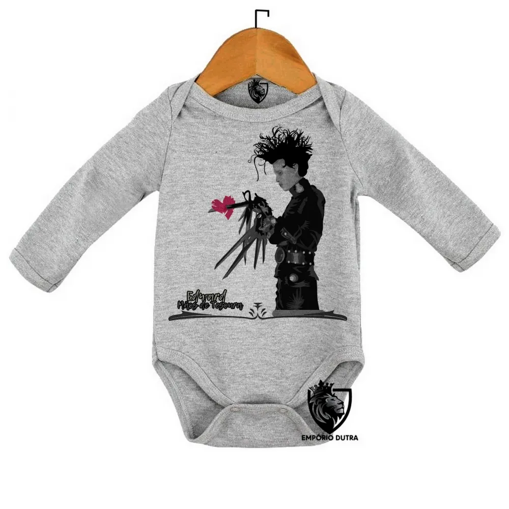 Body Bebê Infantil Edward mãos de tesoura coração
