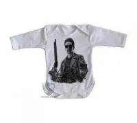 Body Bebê Infantil exterminador do futuro moto harley - Foto 2