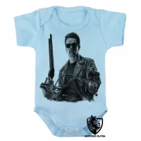 Body Bebê Infantil exterminador do futuro moto harley - Foto 3