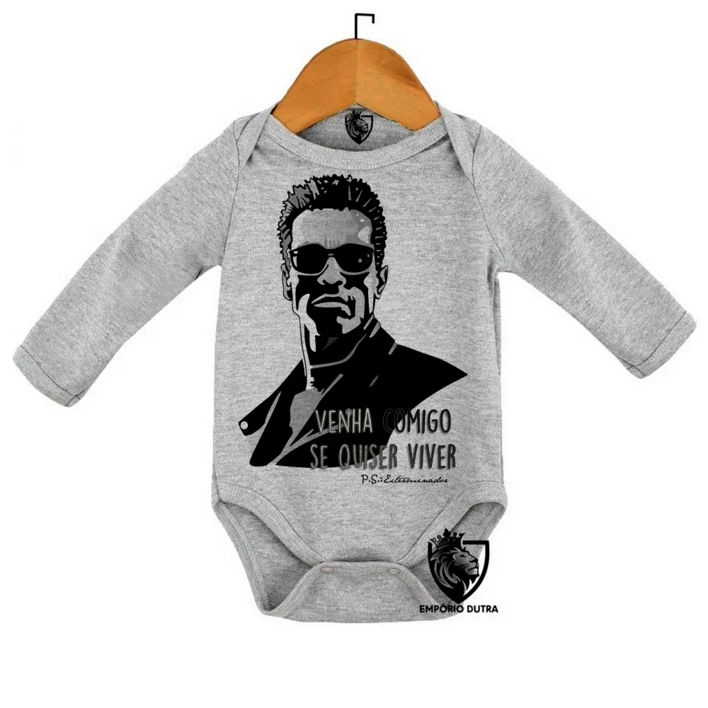 Body Bebê Infantil Exterminador do Futuro venha comigo