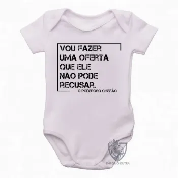 Body Bebê Infantil Frase filme poderoso chefão The Godfather - Foto 2