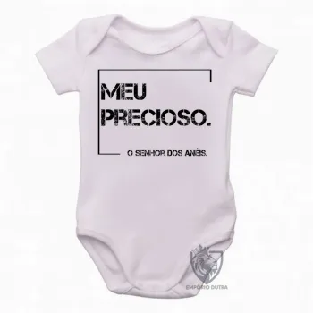 Body Bebê Infantil Frase filme senhor dos aneis meu precioso - Foto 2