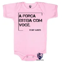 Body Bebê Infantil Frase filme star wars han solo a força esteja - Foto 4