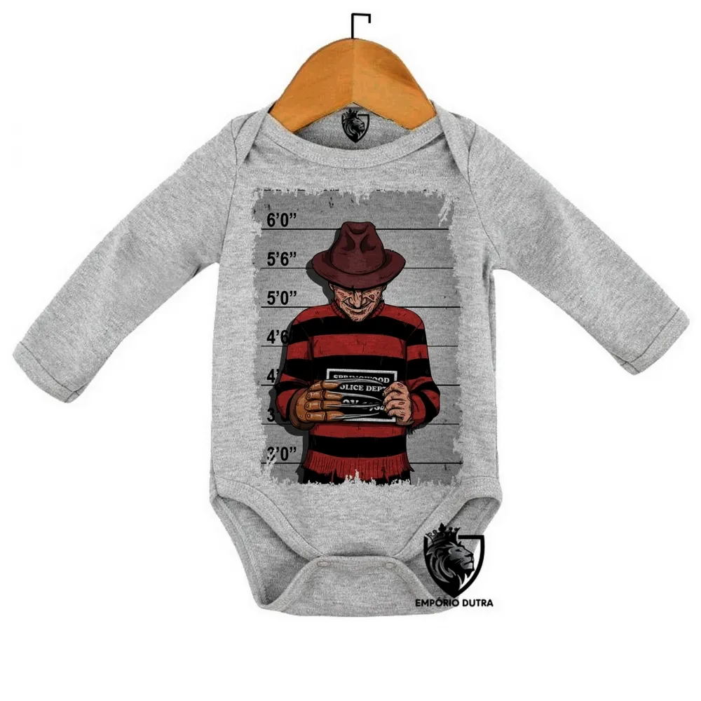 Body Bebê Infantil freddy krueger preso Imagem