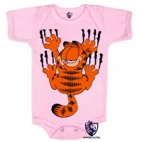 Body Bebê Infantil Garfield arranhar gato cat gatinho - Foto 4