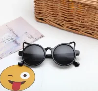  Óculos de Sol Infantil Modelo Gatinha Vintage Cor: Preto Frete Grátis