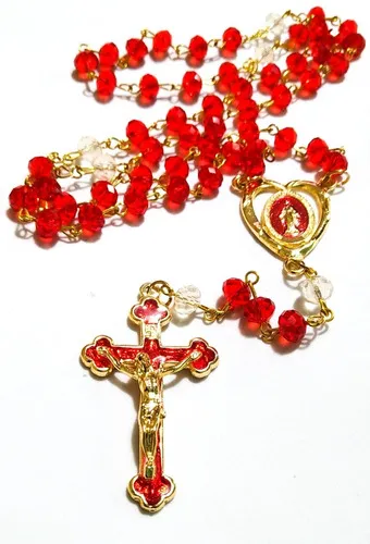 Terço Nossa Senhora Das Graças Dourado Resinado  Imagem