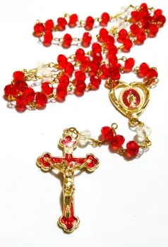 Terço Nossa Senhora Das Graças Dourado Resinado 