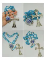 Terço Nossa Das Graças 10mm Cruz Noiva Strass Theco Preciosa - Foto 5