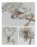 Terço São João Batista  em Cristal 8mm lindo - Foto 2