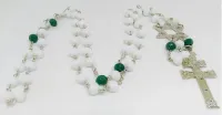 Terço De Cristal Santo Daime Com Estrela Santo Cruzeiro branco verde - Foto 2