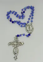 Terço Nossa Senhora Aparecida Cristal Cruz Noiva Strass - Foto 3