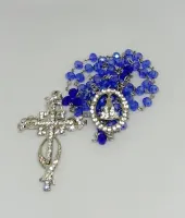 Terço Nossa Senhora Aparecida Cristal Cruz Noiva Strass - Foto 4