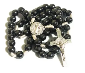 Terço São Bento Em Hematita 6mm - Foto 2