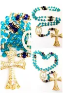 Terço Nossa Senhora Aparecida linha premium dourada em Cristais  - Foto 4