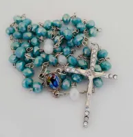 Terço São Gabriel Cristal 8mm 