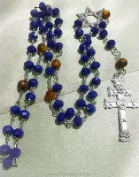 Terço Santo Daime Cristal Olho De Tigre + Estrela + Cruzeiro - Foto 4