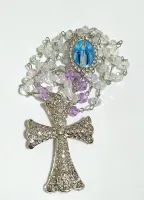 Terço Nossa Senhora Das Graças - Cruz Noiva Strass Preciosa - Foto 3