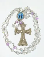 Terço Nossa Senhora Das Graças - Cruz Noiva Strass Preciosa - Foto 4