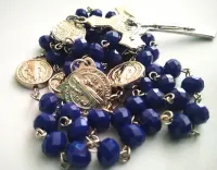 Terço De São Bento Cristal 8mm Com Medalhas E Cruz São Bento - Foto 2