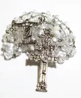 Terço Jesus Cristo Redentor - Cristal 8mm Boreal 