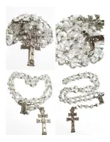 Terço Jesus Cristo Redentor - Cristal 8mm Boreal  - Foto 5