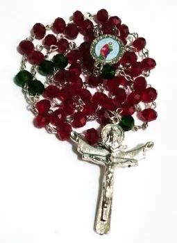 Terço De São Judas Tadeu Em Cristal 8mm 