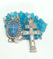 Terço Iemanjá Cristal 8mm Entremeio Strass e Cruzeiro - Foto 2