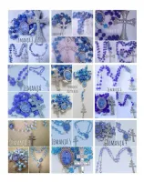 Terço Iemanjá Cristal 8mm Entremeio Strass e Cruzeiro - Foto 5