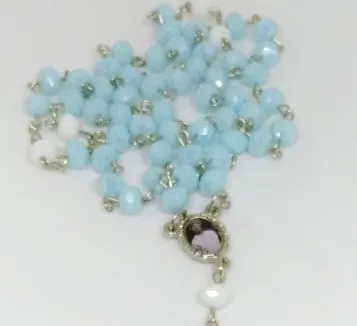 Terço Raimundo Irineu Serra  Mestre Irineu Cristal 8mm