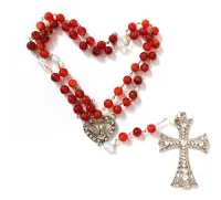 Terço Do Divino Espírito Santo - Colar Noiva - Àgata De Fogo - Foto 2