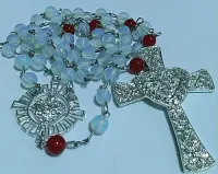 Terço Sagrado Coração Cruz E Entremeio Strass Thecos - Noiva - Foto 2