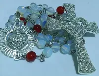 Terço Sagrado Coração Cruz E Entremeio Strass Thecos - Noiva - Foto 4