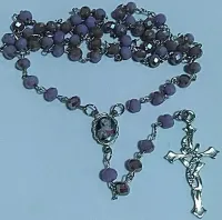 Terço Madona Nossa Senhora Cristal Boreal 8mm - Colar - Foto 3
