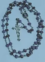 Terço Madona Nossa Senhora Cristal Boreal 8mm - Colar - Foto 4