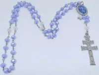 Terço Iemanjá - Azul Leitoso Entremeio Strass E Cruzeiro - Foto 3