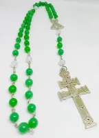 Terço Nossa Senhora Aparecida Quartzo Verde 8mm  - Foto 3
