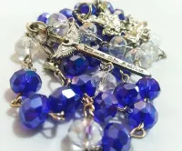 Terço São Miguel Arcanjo 9 Saudações Em Cristal 8mm - Colar - Foto 2