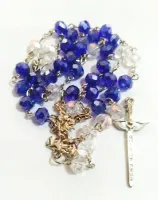 Terço São Miguel Arcanjo 9 Saudações Em Cristal 8mm - Colar - Foto 3