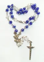 Terço São Miguel Arcanjo 9 Saudações Em Cristal 8mm - Colar - Foto 4