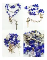 Terço São Miguel Arcanjo 9 Saudações Em Cristal 8mm - Colar - Foto 5