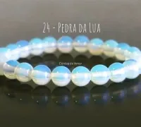 Pulseira De Pedra Da Lua Rolada 8mm  