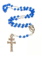Terço De Nossa Senhora em Cristal - Rosário Azul