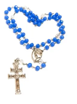 Terço De Nossa Senhora em Cristal - Rosário Azul - Foto 2