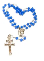 Terço De Nossa Senhora em Cristal - Rosário Azul - Foto 2