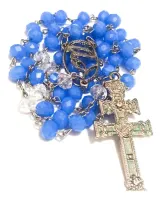 Terço De Nossa Senhora em Cristal - Rosário Azul - Foto 3