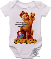 Body Bebê Infantil Garfield não sou gordo gato - Foto 2