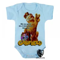 Body Bebê Infantil Garfield não sou gordo gato - Foto 3